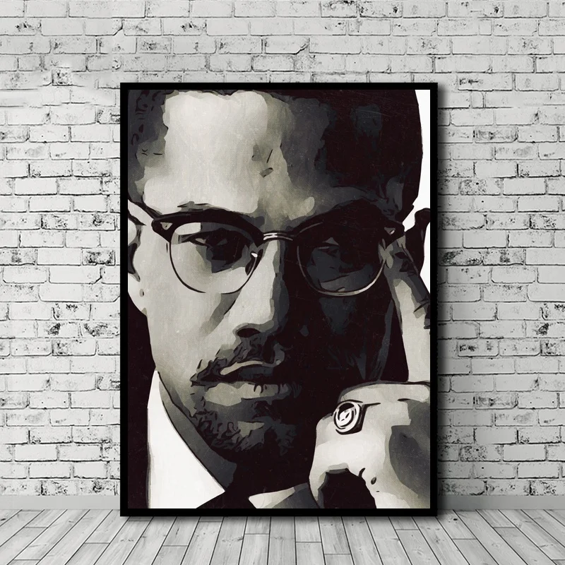 

Malcolm X Poster Canvas Print Wall Art Home Decor No Frame