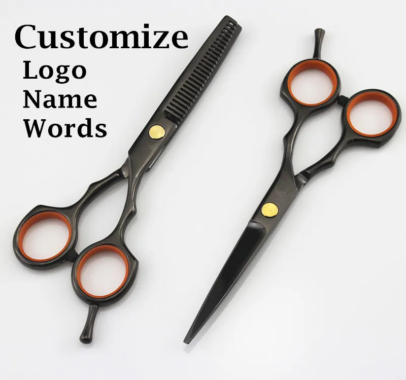 Custom Single Tailed 440c 5.5 inch black cutting barber ...