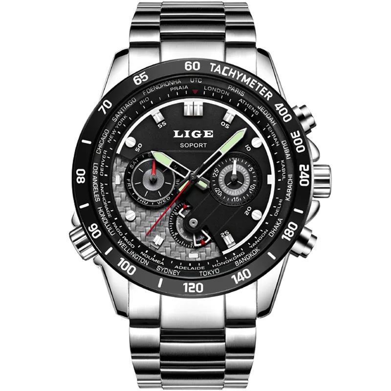 2017 Fashion Luxury Brand LIGE Chronograph Men Sports Watches Waterproof Full Steel Casual Quartz Men's Watch Relogio Masculino 2017 Fashion Luxury Brand LIGE Chronograph Men Sports Watches Waterproof Full Steel Casual Quartz Men's Watch Relogio Masculino