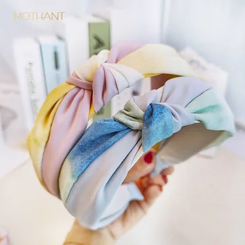 

Colorful ink headband DIY antique small fresh art net red headband sweet ink wide side headband scrunchie girls headbands