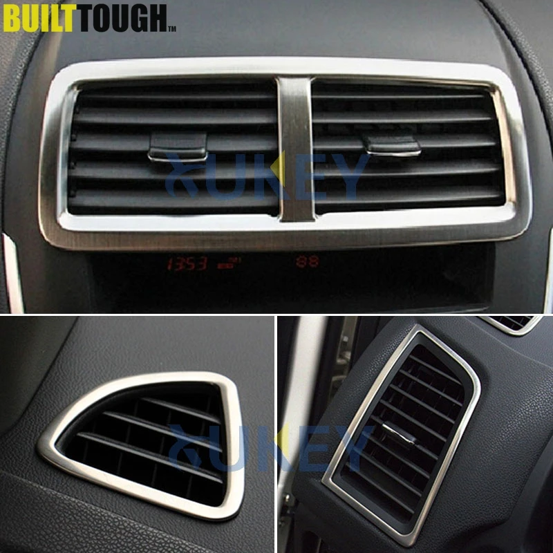 

Fit For Mitsubishi ASX Outlander Sport RVR 2011 2012 2013 2014 2015 Chrome Dashboard Central Air Vent Cover Trim Garnish Frame