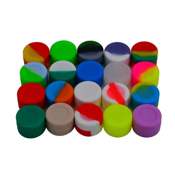 

100pcs 3ml Multi colors slick oil Silicone wax Container for Concentrate oil/Dab wax/butane oil -Bho Non stick silicone wax Jar