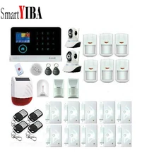 SmartYIBA 3G Alarm System WIFI APP Security Alarm Network IP Camera Wireless Alarm With Solar Siren Glass Break Pet PIR Alarm