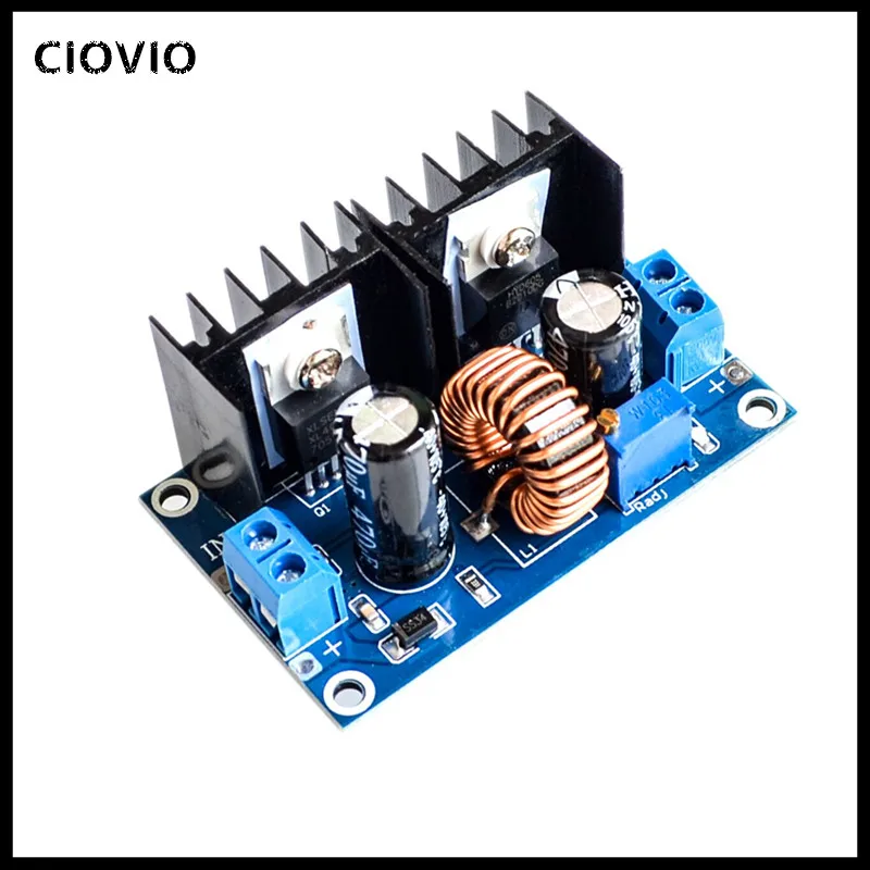 

CIOVIO 2PCS DC-DC buck module XL4016E1 high power DC voltage regulator maximum 8A band voltage regulator