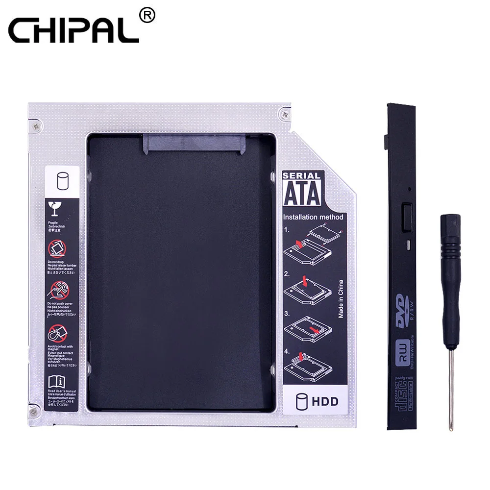 Чип CHIPAL PATA IDE для SATA 3 0 12 7 мм 2nd HDD Caddy 2 5 ''SSD жесткого диска чехол Корпус ноутбука
