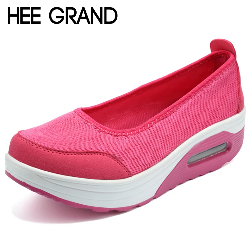 

HEE GRAND Casual Creepers 2018 New Summer Platform Shoes Woman Slip On Comfortable Women Flats Shoes 4 Colors Size 35-42 XWD6707