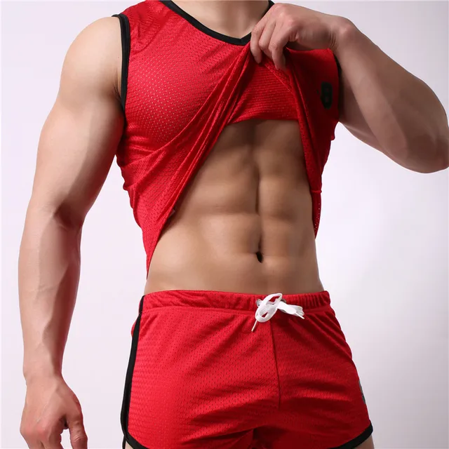 New Fashion Sportsuit and Tee vest Set Mens T Shirt Shorts + Short Pants Men Summer Tracksuit Men Casual Brand Tee Shirts