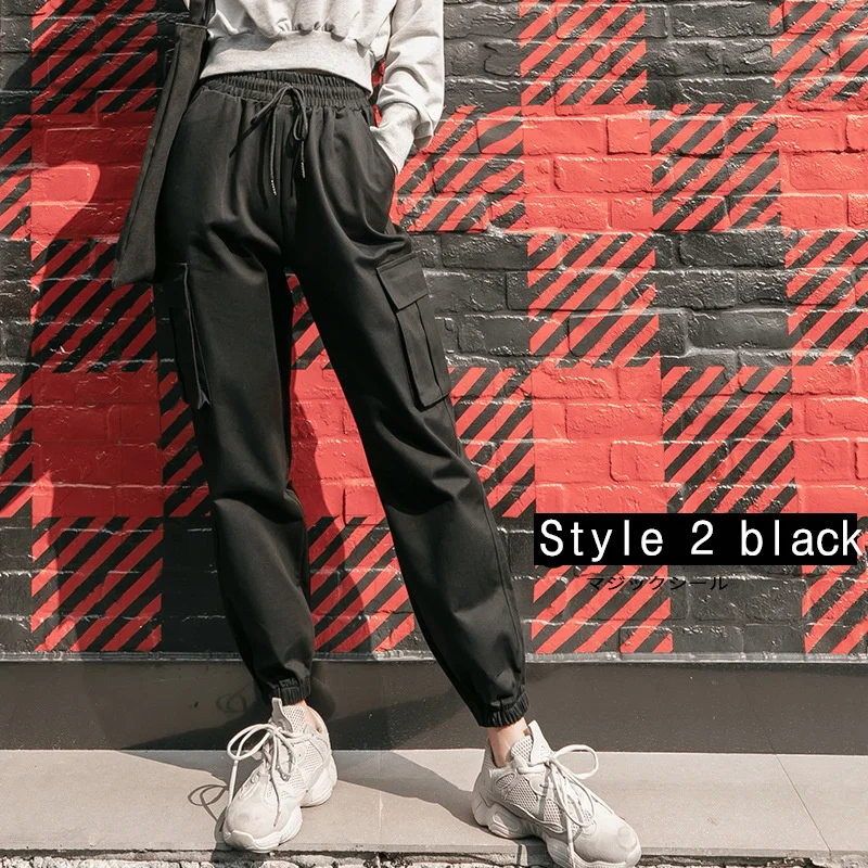 pants women trousers women plus size pants Fashion Pockets Patchwork Women's high Waist Loose Cargo Pants Streetwear trousers pants women trousers women plus size pants Fashion Pockets Patchwork Women's high Waist Loose Cargo Pants Streetwear trousers