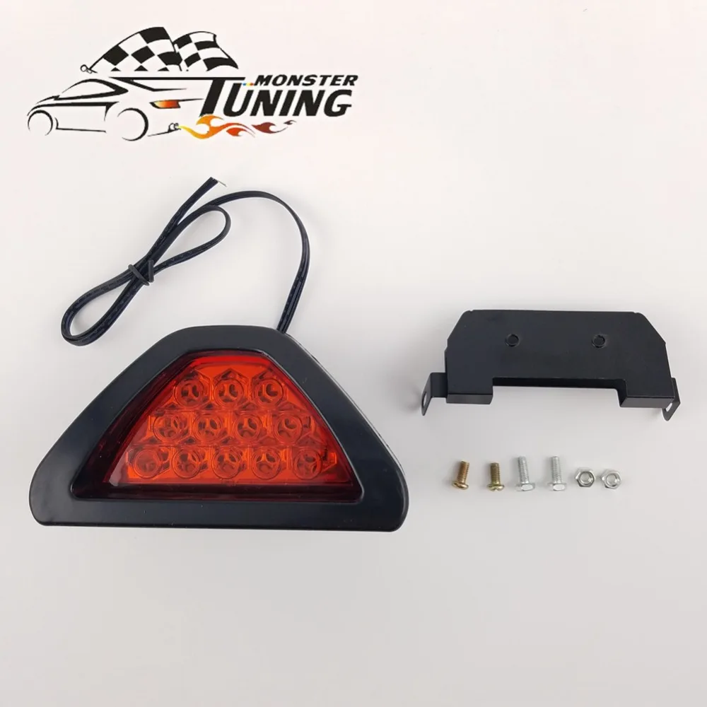 

Tuning Monster Top Quality New Universal F1 Style 12 LED Tail Brake Stop Light Third Red Flashing Blinker Safety Fog Lamp