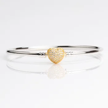 

12 Style Silver Color Bracelets Charms Snowflake Heart Buckle Bangles Bracelets for Women fit Diy Beads Charm