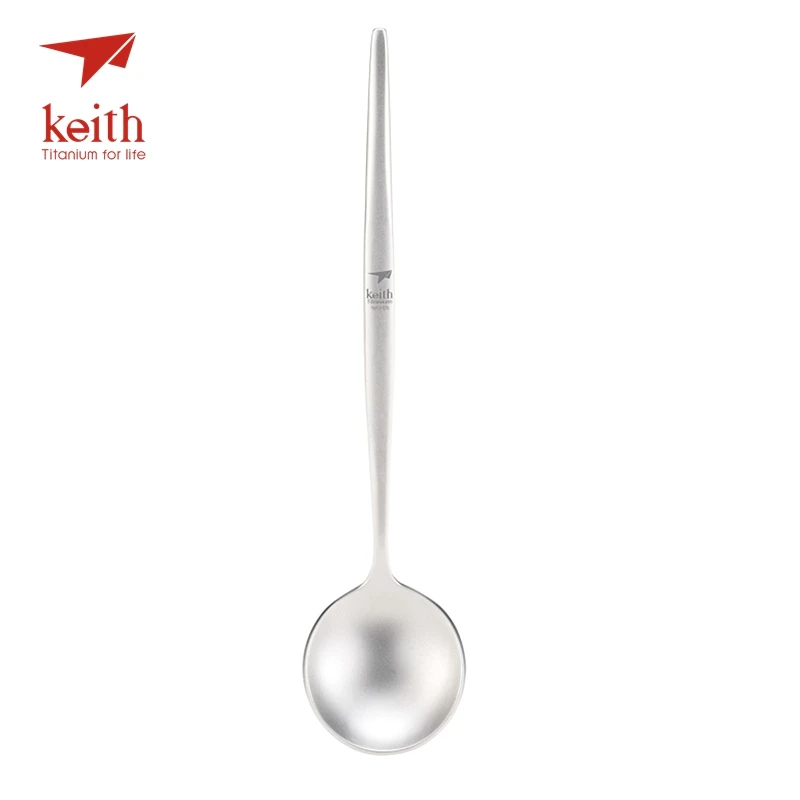 Портативная ложка Keith Titanium Ультралегкая столовая Посуда Для Путешествий Походов
