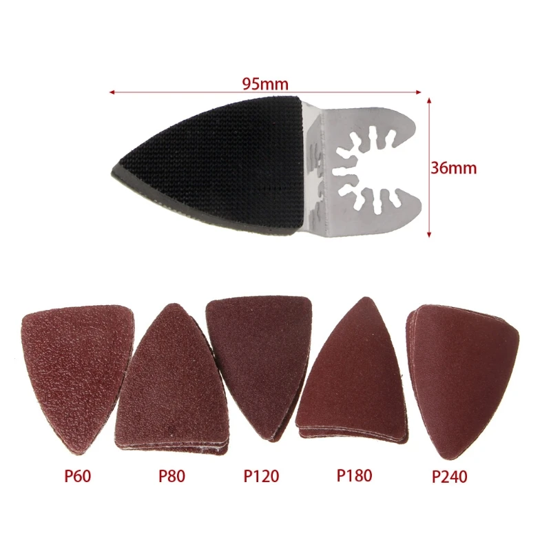 Sanding Paper+Finger Sanding Pad for Multifunction Oscillating Power Tool Fein Dremel Bosch