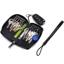 Для мужчин и Для женщин ключи бумажник из натуральной кожи кошельки мода ключница ключ держатели ключи Сумка Мульти Функция ключи чехол