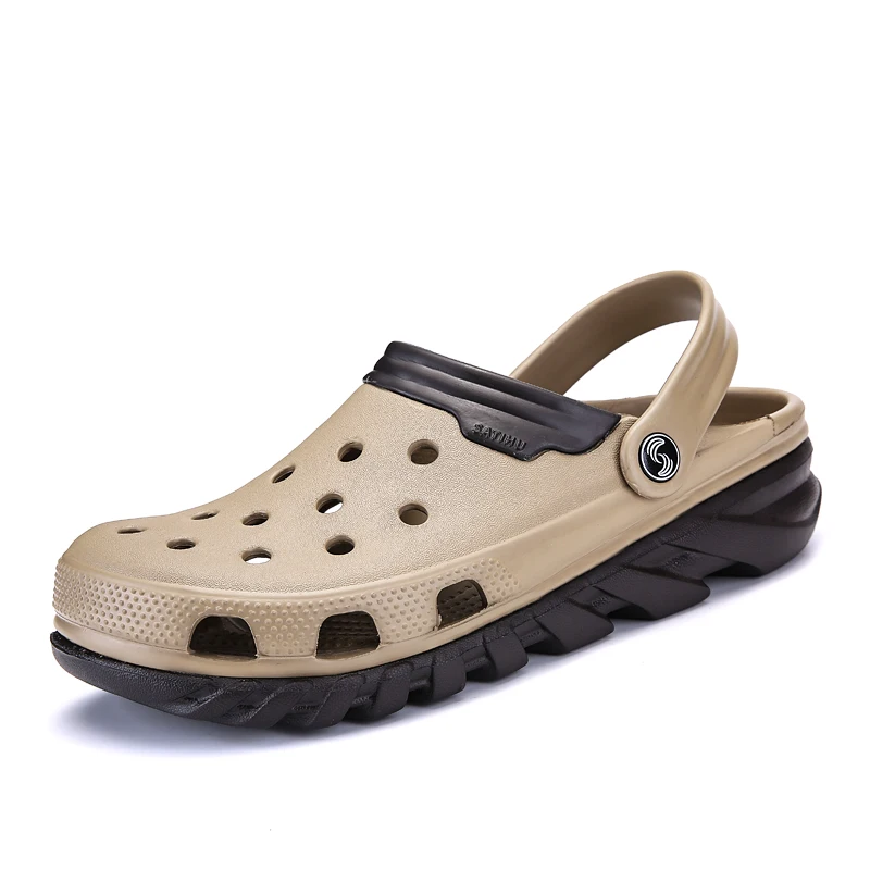 2019 mens Sandals Summer Beach Waterproof Swimming Shoes male High Quality Croc Men Casual Aqua Clogs Brand shoes Big Size 45 46