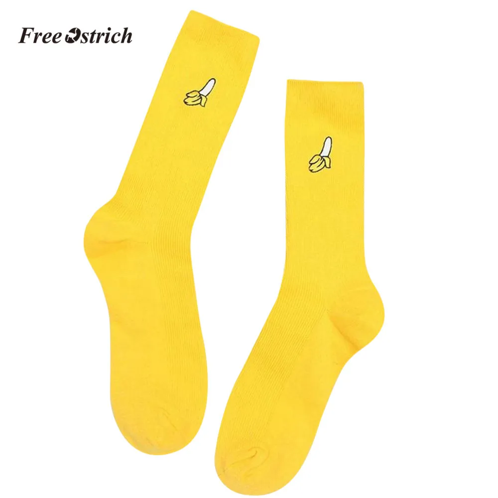 Free Ostrich Socks Men Women New Cartoon Warm Cotton Socks Fruit ...