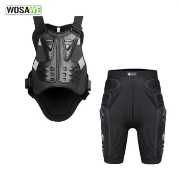 

WOSAWE motorcycle jacket body armor protection motocross short pants black motorcycle clothing set protect gears jackets men