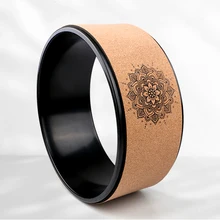 Натуральный пробковый TPE Йога колесо мягкий нетоксичный Йога запасное колесо массажный ролик изгиб искусство для пилатеса и йоги круг пробки 32,5*13 см