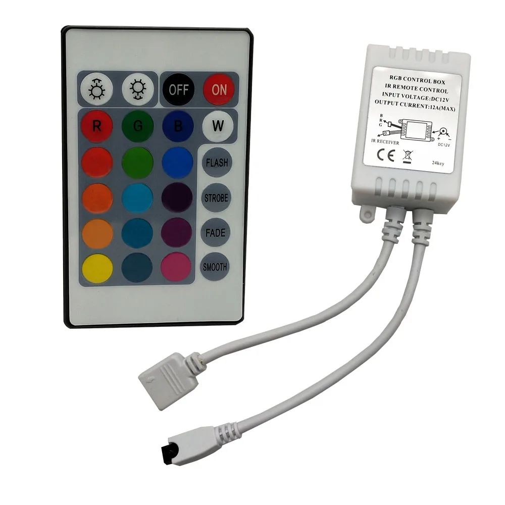 Светодиодный RGB контроллер с дистанционным управлением Мини ИК/ИК USB 24 клавишный