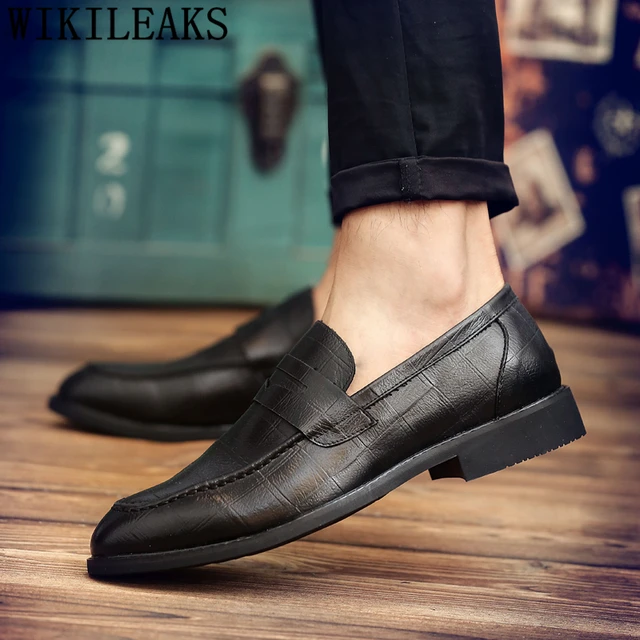 Vintage Shoes Men Formal Slip On Men Dress Shoes Business Shoes Coiffeur  Loafers Men Luxury Italian Brand Chaussure Homme Bona - AliExpress