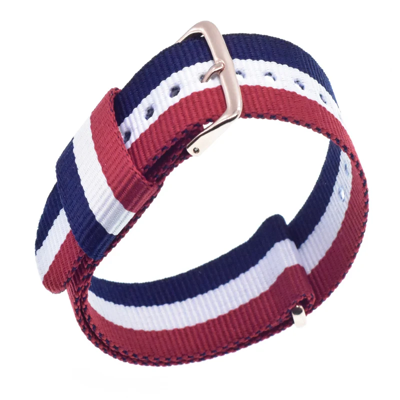High Quality Nylon Watchband Rose Gold Silver Buckle for Daniel Wellington 20mm Replace Bracelet Strap Watch Band for dw watch