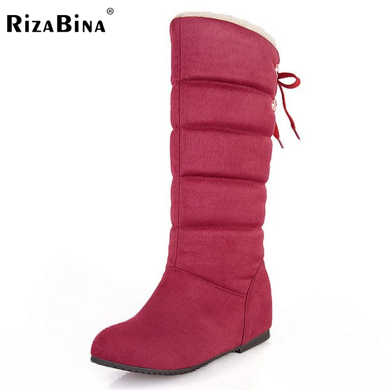 

RizaBina Size 32-45 New Women Boots Russia Keep Warm Outdoor Riding Boots Women's Fur Boots Winter Waterproof Snow Boots Shoes