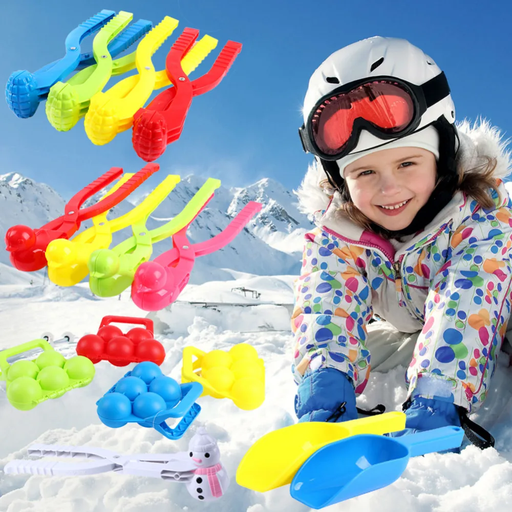 5 стилей детские уличные зимние игрушки Снежный шар зажим снежный шар Лопата уличная бой снежками утолщенный инструмент для снега