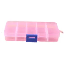 10 сеток пластиковая коробка для хранения для маленьких компонентов ящик для ювелирных инструментов бисер таблетки Органайзер дизайн ногтей наконечник чехол