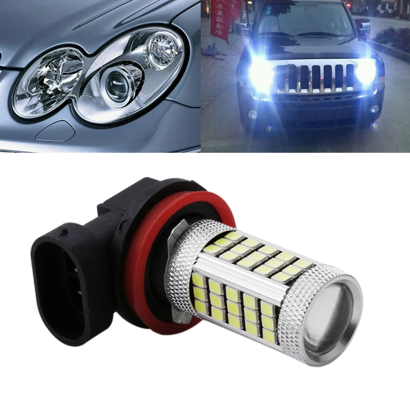 1 шт. DC 12V H4 H7 H8 H11 9005 9006 2835 63 светодиодный 6000 К автомобиля проектор противотуманная