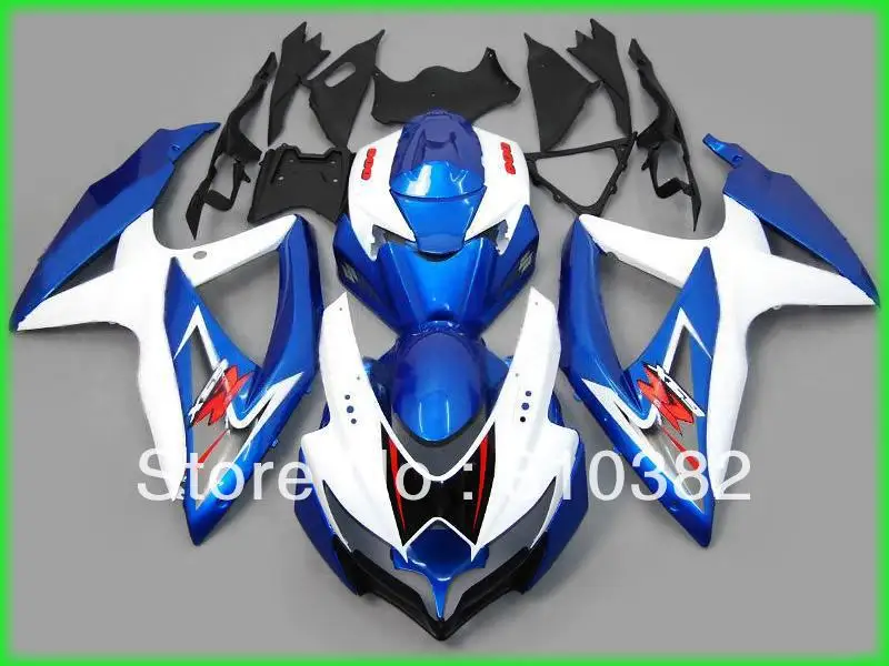 

Motorcycle Fairing kit for SUZUKI GSXR600 750 08 09 GSXR600 GSXR750 GSX-R600 750 K8 2008 2009 blue white ABS Fairings set YZ09