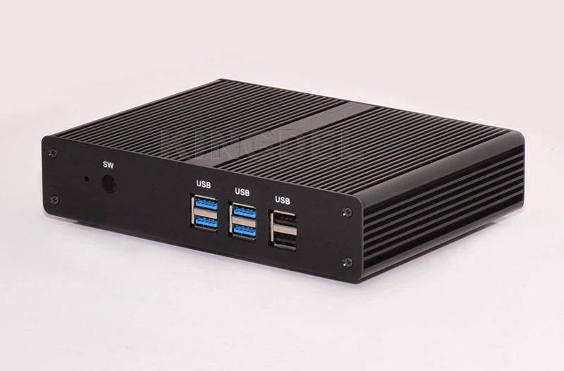 Kingdel безвентиляторный сливовый компьютер Celeron J1900 4 ядра Max 2,42 ГГц с Wi Fi HDMI VGA 2* COM USB3.0 Intel HD Графика мини-ПК