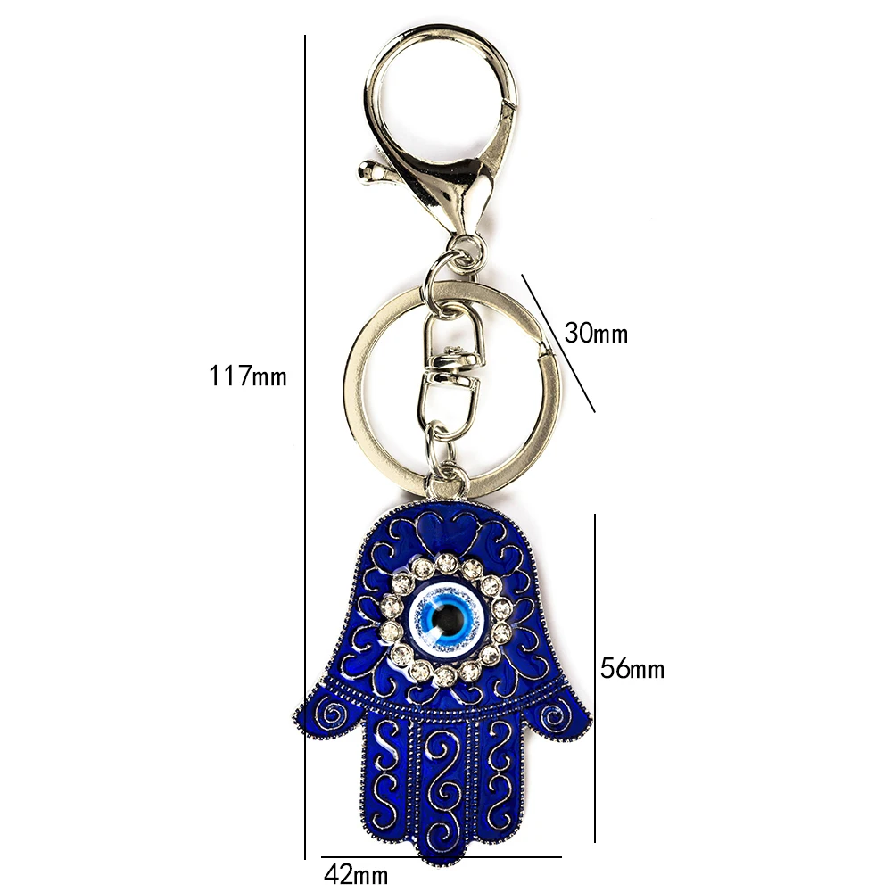 Lucky Eye ХАМСА брелок в виде руки синий злой брелок для ключей в форме глаза животное Омар сумка автомобильный брелок кольцо для мужчин женщин ювелирные изделия EY157140