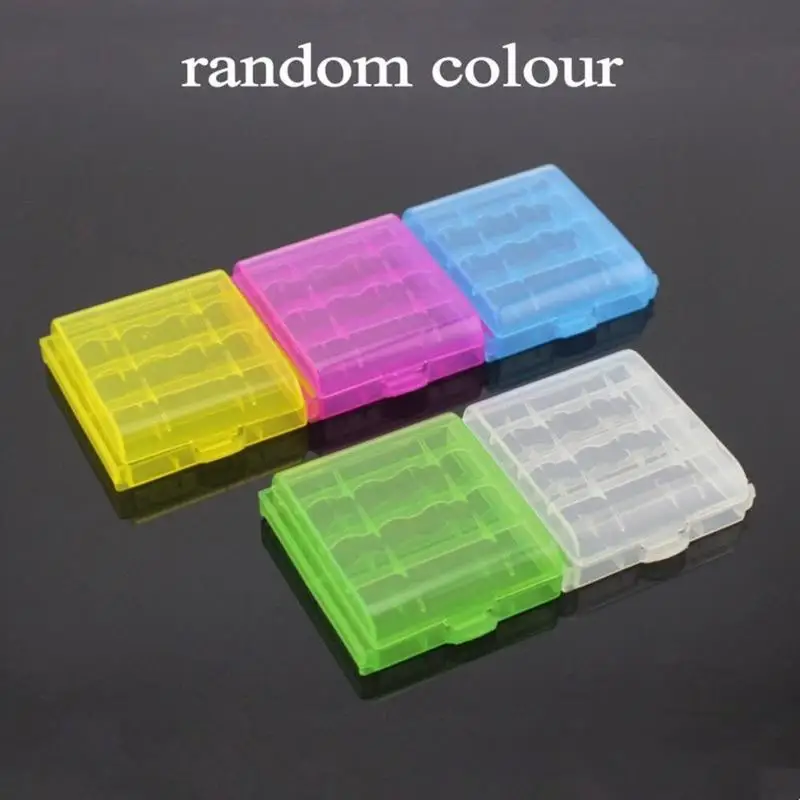 

Centechia 1Pcs/lot Mini Portable Plastic Battery Case Holder Storage Box For AAA/AA Battery Rechargeable Full Cover