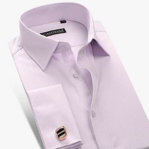 Популярные белые французские запонки, мужские вечерние рубашки, высокое качество, однотонные Саржевые рубашки с длинным рукавом и пуговицами, официальные мужские рубашки для смокинга - Цвет: T198E