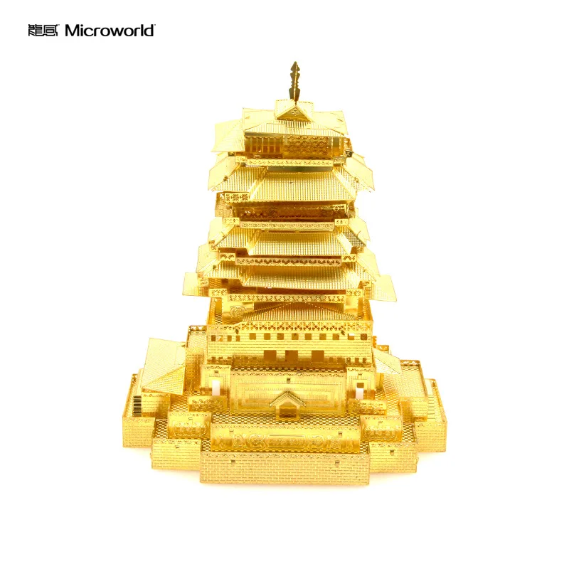 Microworld модели Yuewang Tower модель здания DIY лазерная резка головоломка 3D металлическая