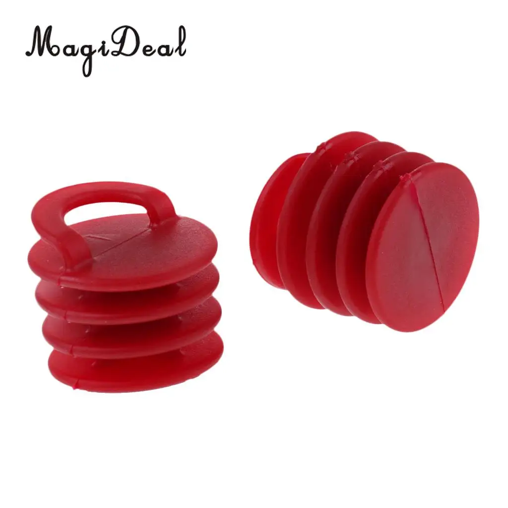 MagiDeal Strong Durable 2Pcs Nylon Kayak Boat Canoe Scupper Stoppers Drain Holes Plugs Underwater Sports Small/Large Red/Green