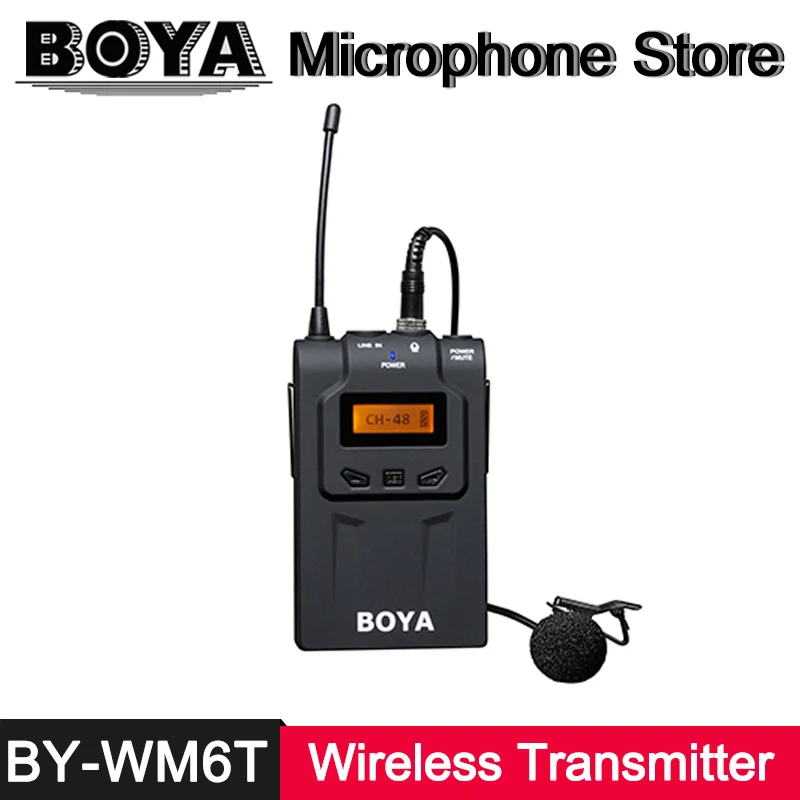 BOYA BY-WM6T Wireless Lavalier Microphone Transmitter for BY-WM8 BY-WM6 Receiver BY-WM8R BY-WM6R ENG EFP DSLR Video Recording BOYA BY-WM6T Wireless Lavalier Microphone Transmitter for BY-WM8 BY-WM6 Receiver BY-WM8R BY-WM6R ENG EFP DSLR Video Recording