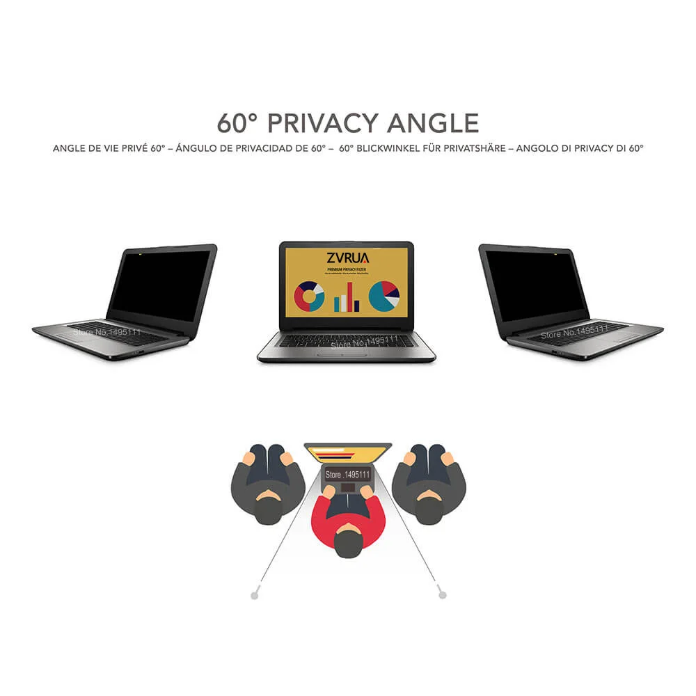 13.3 inch (294mm*165mm) Privacy Filter Anti-spy Screens protective film for 16:9 Laptop