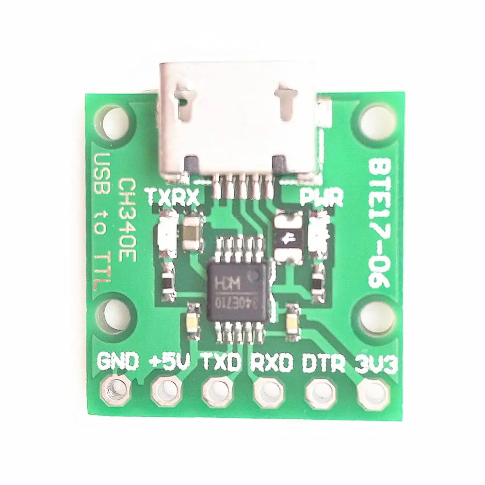 

CH340E USB to TTL Serial Converter, 5V/3.3V Alternative CH340G Module For Arduino Pro mini