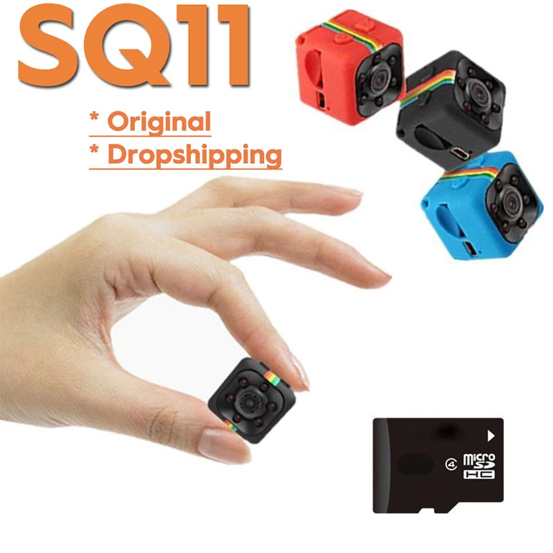SQ11 Mini Camera Espias Escondidas Night Vision Secret Small Camcorder Espion Body Micro Cam Support Hidden TF Card