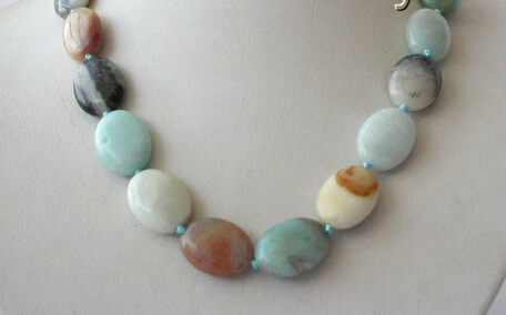 

huij 002192 stunning big 20mm baroque multicolor crude Aquamarine beads necklace