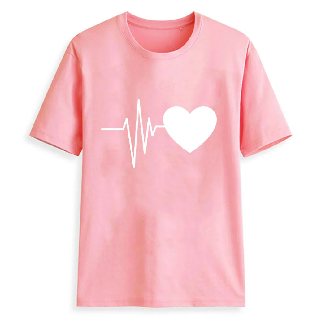 Женская футболка для девочек, большие размеры, футболка с принтом, футболка с короткими рукавами, топы, Camisetas Verano Mujer Chemise Femme, свободная женская футболка - Цвет: Pink