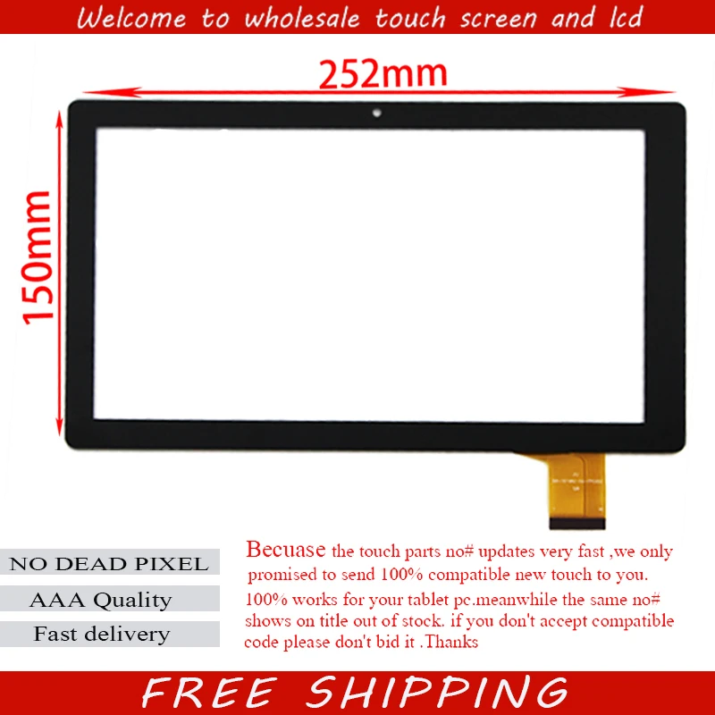 

New 10.1" inch P031FN10701B Capacitive Touch Screen Touch Panel digitizer glass Tablet Sensor Replacement Free Shipping