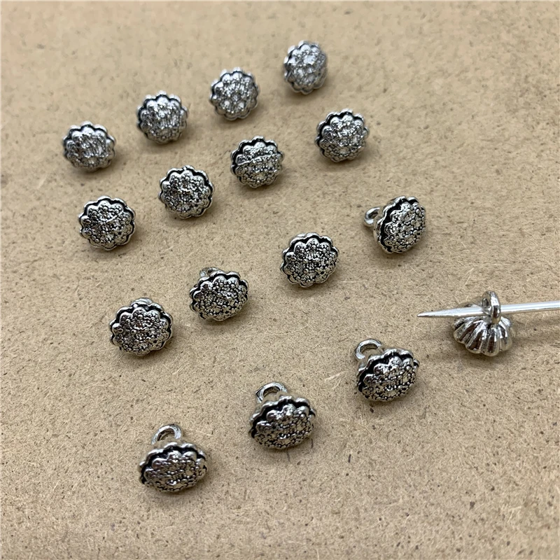 Бусины разделители из сплава в форме цветка для изготовления ювелирных изделий 10 шт. 8 х8 мм|Ювелирная