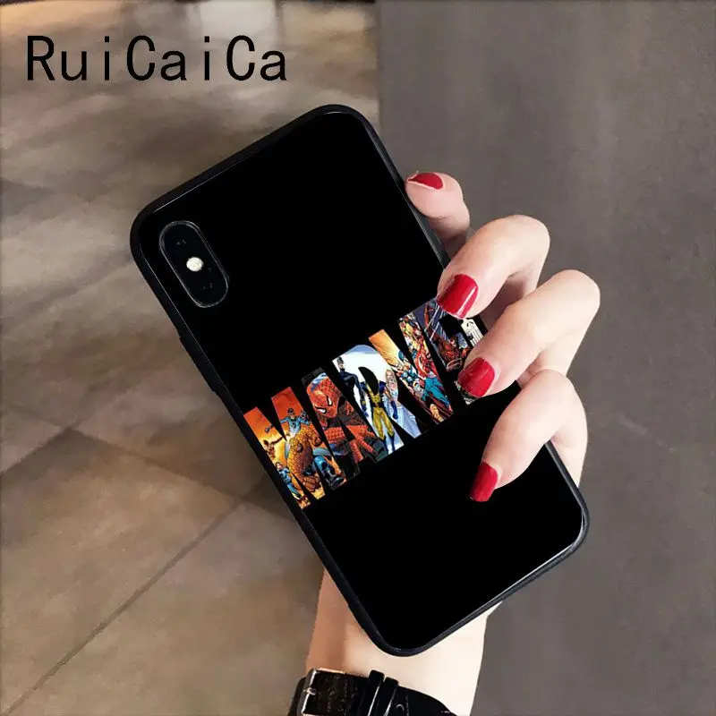 RuiCaiCa Марвел Супергерои из “Мстителей” ТПУ Мягкий силиконовый чехол для телефона чехол для iPhone 8, 7, 6, 6 S, 6 Plus, X XS Макс 5 5S SE XR 10 - Цвет: A11