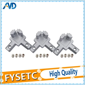 

2pcs New 3D printer 2020 3030 4040 T Slot Aluminum Profile 3-way 90 deg inside corner bracket Interior Connector f/ Alu-profile
