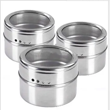 

wholesale 100 pcs Magical magnetic stainless steel spice jar monosexuality tank sauce pot seasoning bottle DHL Free shipping