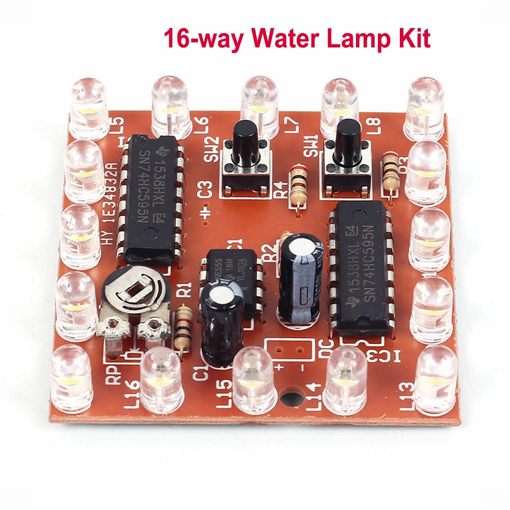Мигающий светильник s DIY Kit стробоскоп NE555+ CD4017 электронный Обучающий набор деталей светильник светодиодный модуль