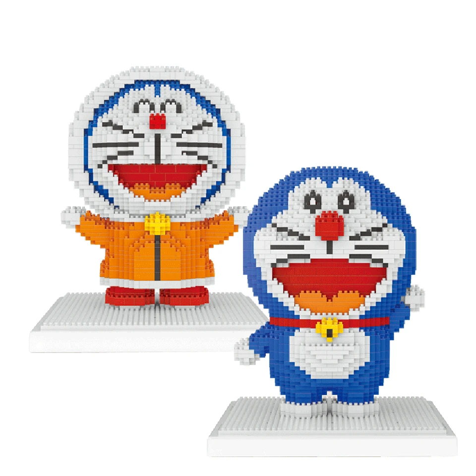 Doraemon строительные блоки детские игрушки мультфильм милые фигуры для детей