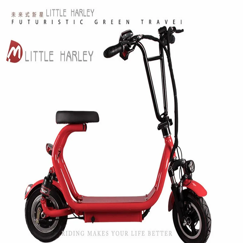 Flash Deal Harley electric scooter/two-wheel mini adult electric car/booster battery car/hydraulic disc brack with speed display 2