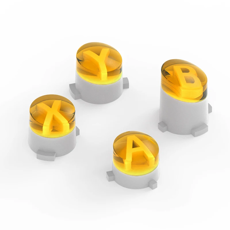 Данные лягушка для xbox One контроллер Кнопки ABXY Mod комплект для xbox One Slim/xbox Elite геймпады 9 цветов Прозрачный Ремонт Часть - Цвет: yellow